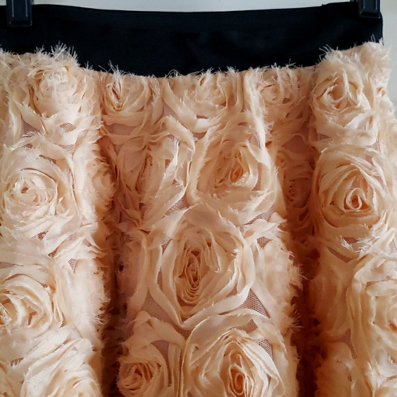 Free People Antique Ivory Rosette Mini Skirt Size - Picture 2 of 3